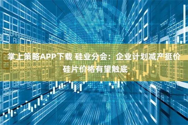 掌上策略APP下载 硅业分会：企业计划减产挺价 硅片价格有望触底